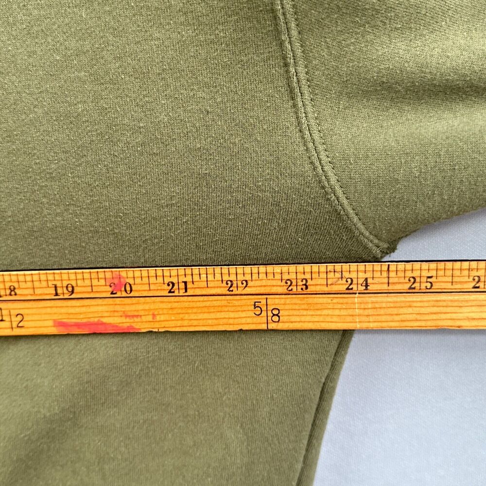 Farm Boy Zip Hoodie Olive Green Graphic Heavy Sweatshirt Adult Size L Workwear - Picture 10 of 12